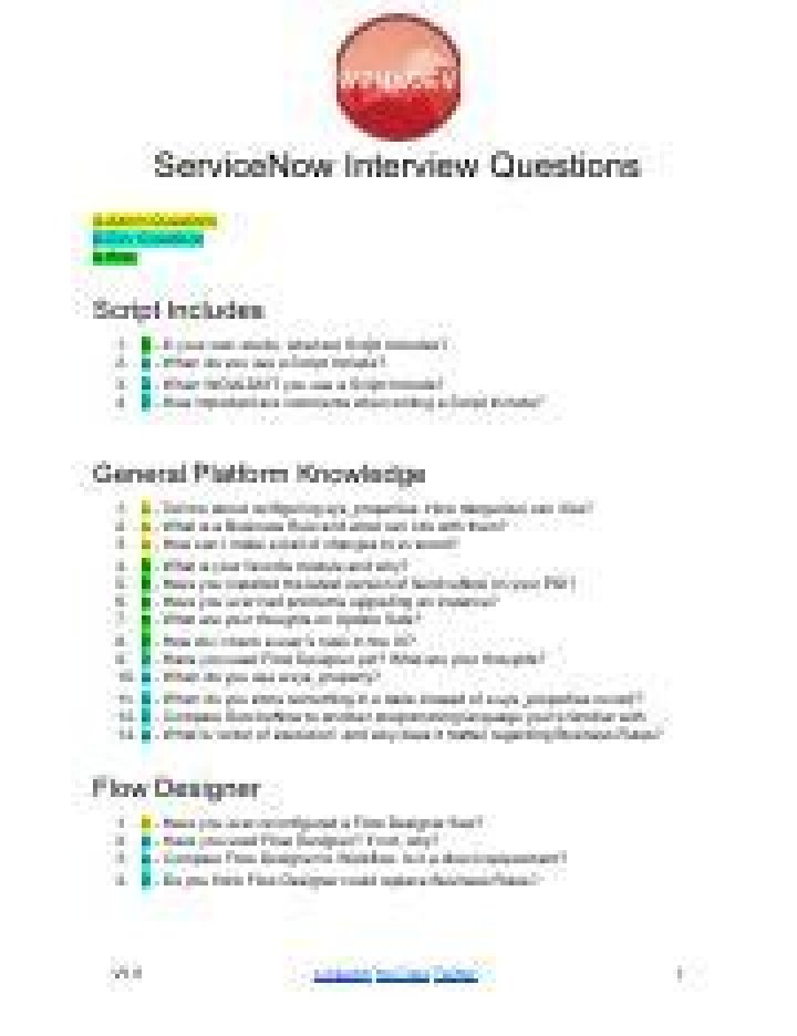 Servicenow Interview Questions PDF: Mastering HR & IT Roles