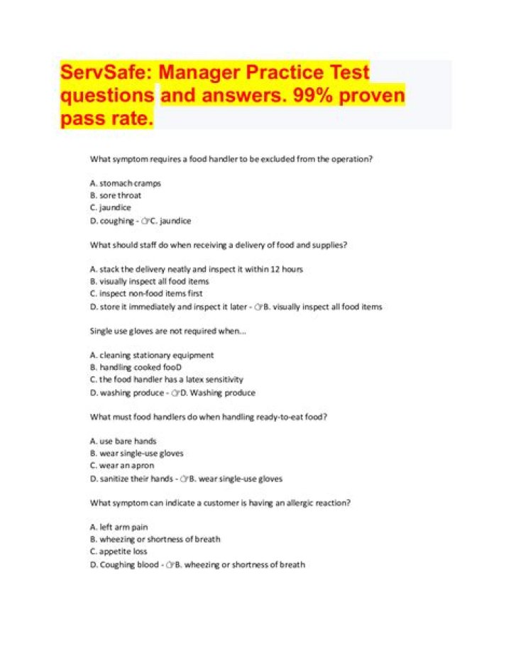 Servsafe Instructor Test Answers PDF – Expert Study Guide