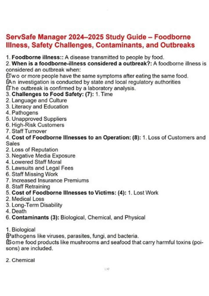Free Servsafe Manager Study Guide PDF – Download Now for Free