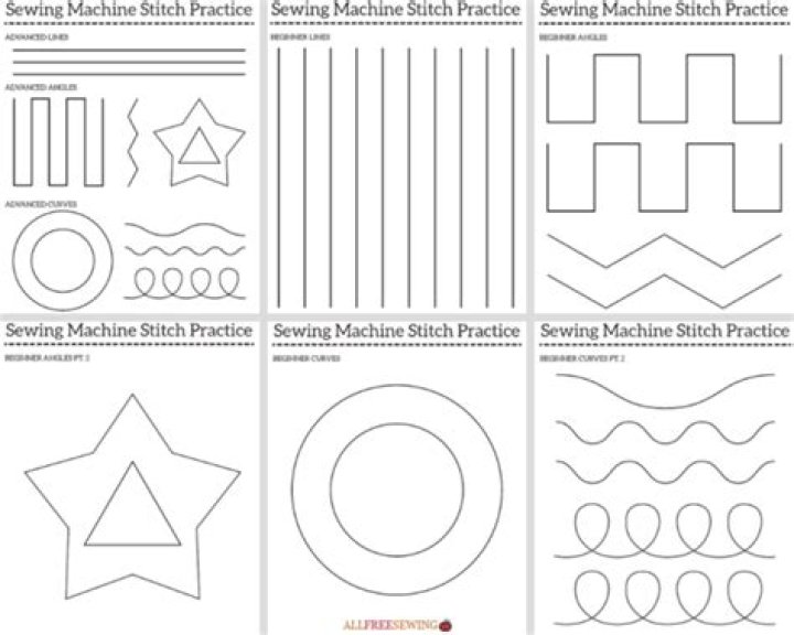 Free Sewing Machine Practice Sheets PDF for Beginners