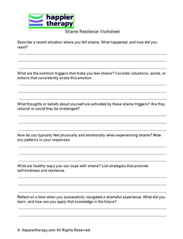 Build Shame Resilience with Free PDF Worksheets
