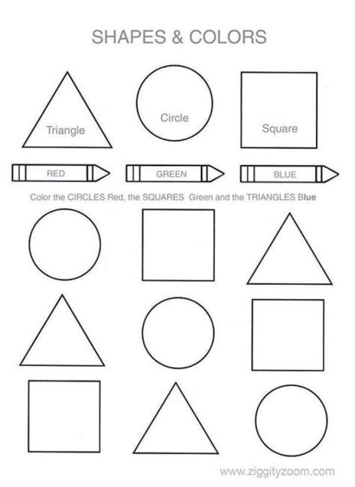 Free Shapes and Colors Worksheets for Kindergarten PDF – Print & Learn
