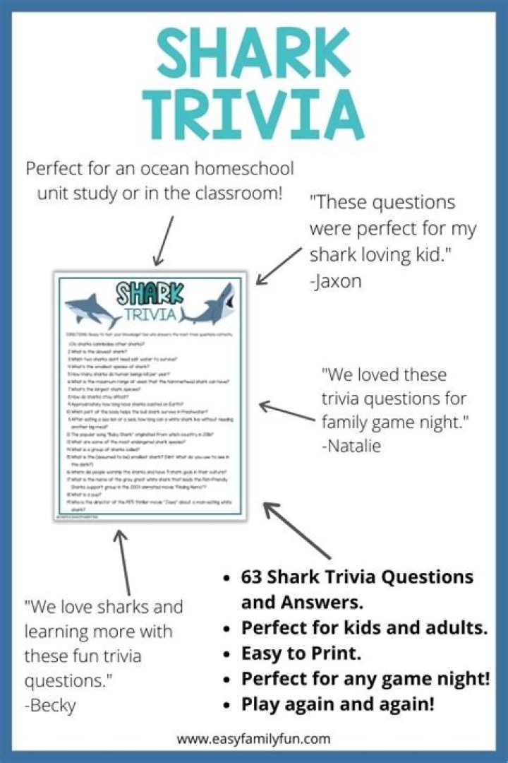 Shark Trivia Questions and Answers PDF: Fun Facts for Ocean Enthusiasts