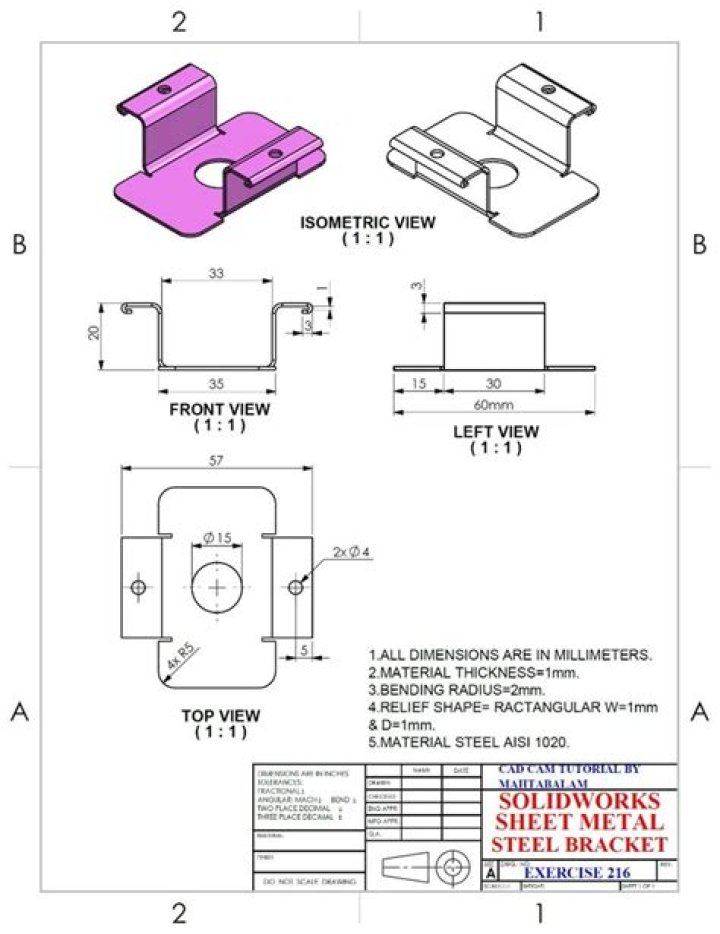 Sheet Metal Components Drawings PDF - Download Full Engineering Files