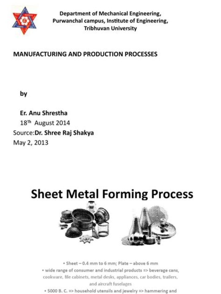 Sheet Metal Forming Process PDF: Step-by-Step Guide & Technical Insights