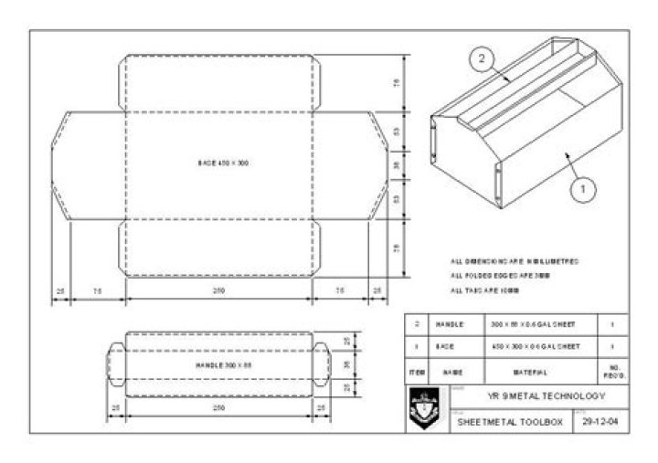 Sheet Metal Tool Box Plans PDF – Download Free Detailed Blueprints