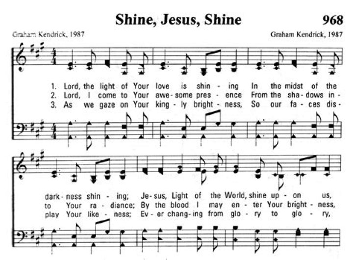 Shine Jesus Shine Music Sheet PDF – Download Free Christian Worship Sheet Music