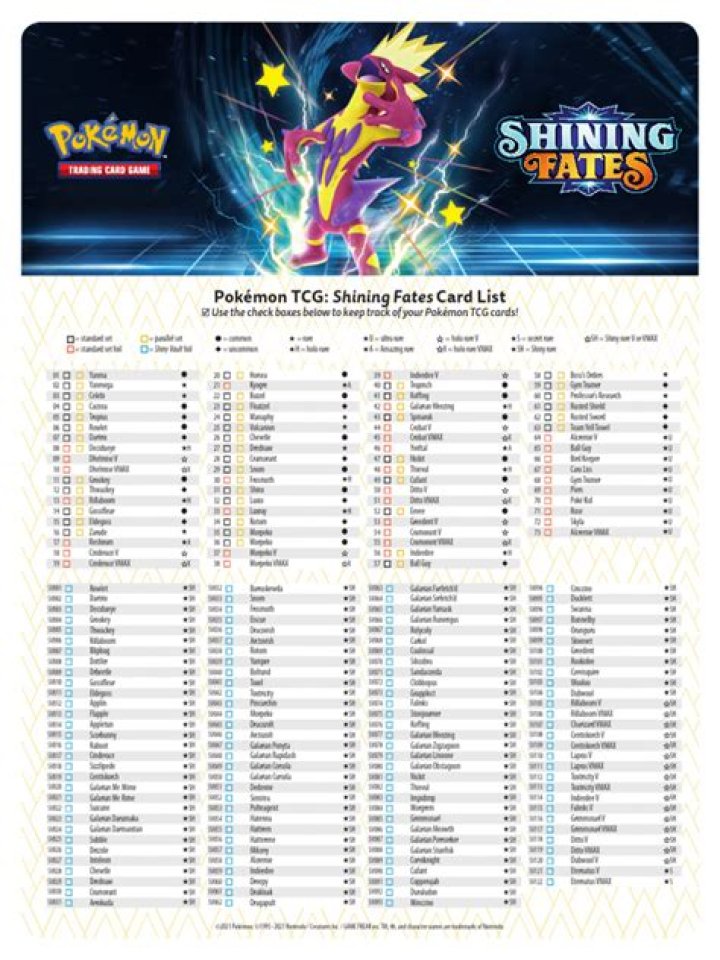 Shining Fates Card List PDF – Complete Deck Guide & Collection