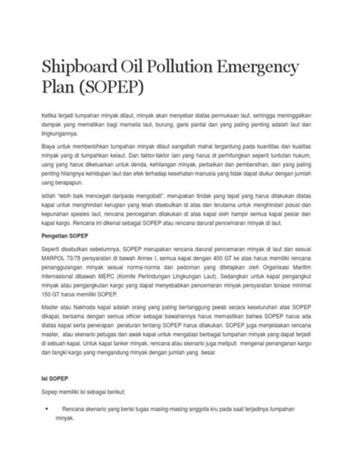 Shipboard Oil Pollution Emergency Plan PDF: Essential Response Guide