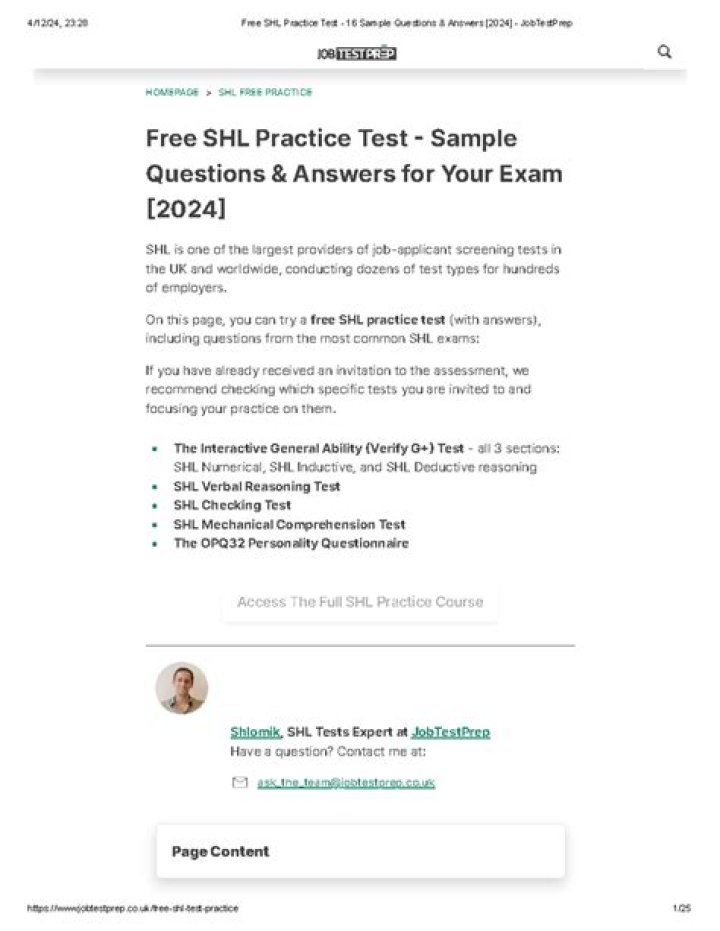 SHL Practice Test Answers PDF: Get Instant Results Now