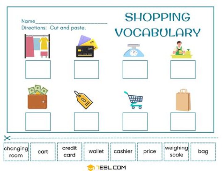 Essential Shopping Vocabulary List PDF for Smarter Buying