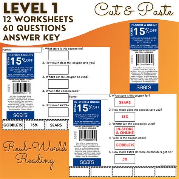 Free Shopping with Coupons Worksheets PDF: Save Big While Buying