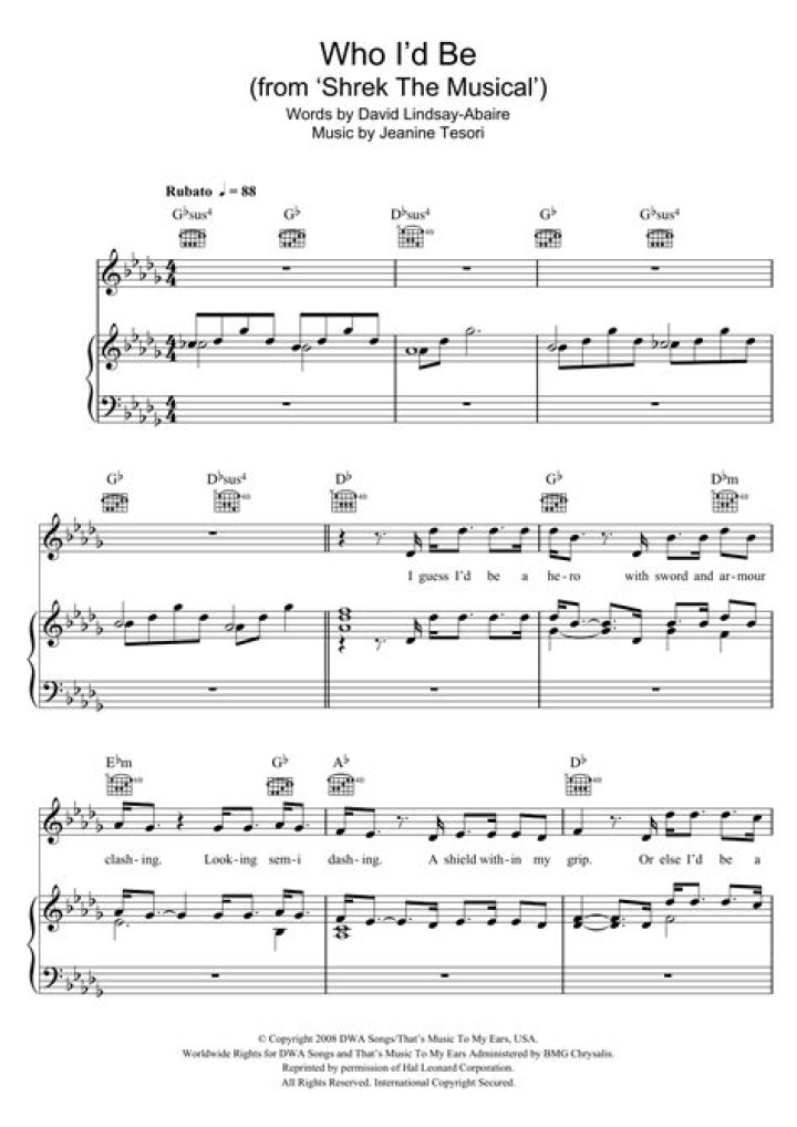 Shrek the Musical Sheet Music PDF – Download Now