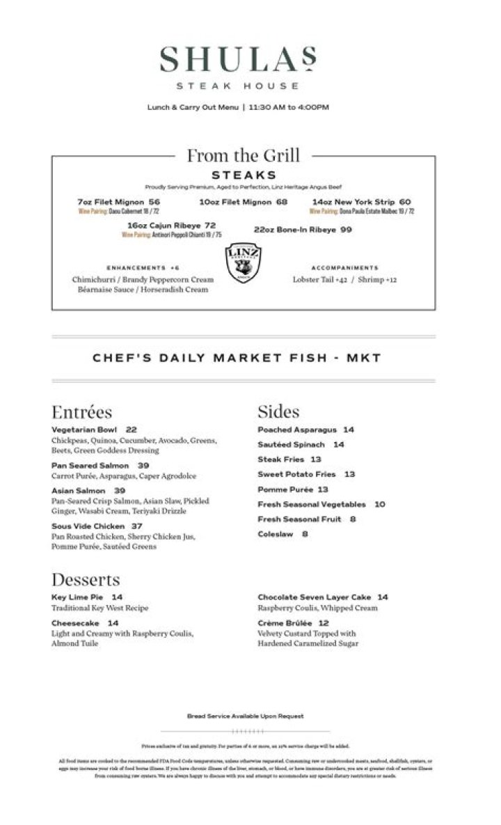 Shula's 48 Oz Club List PDF – Save Big on Bulk Deals