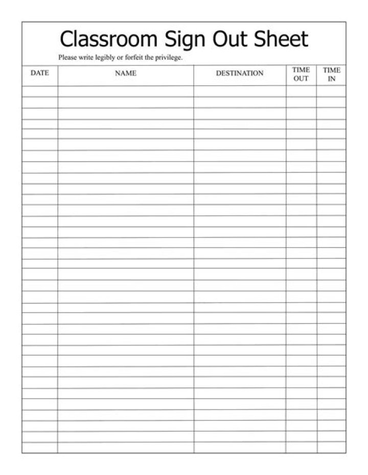 Download Free Sign In and Out Sheet PDF for Efficient Workplace Tracking
