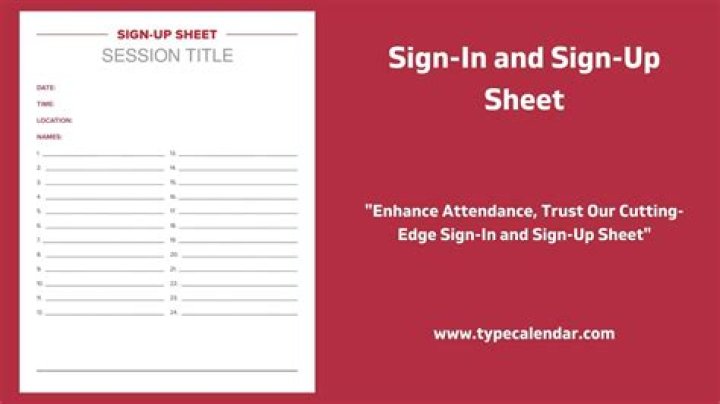 Free Sign-In Sheet Template PDF – Instant Download