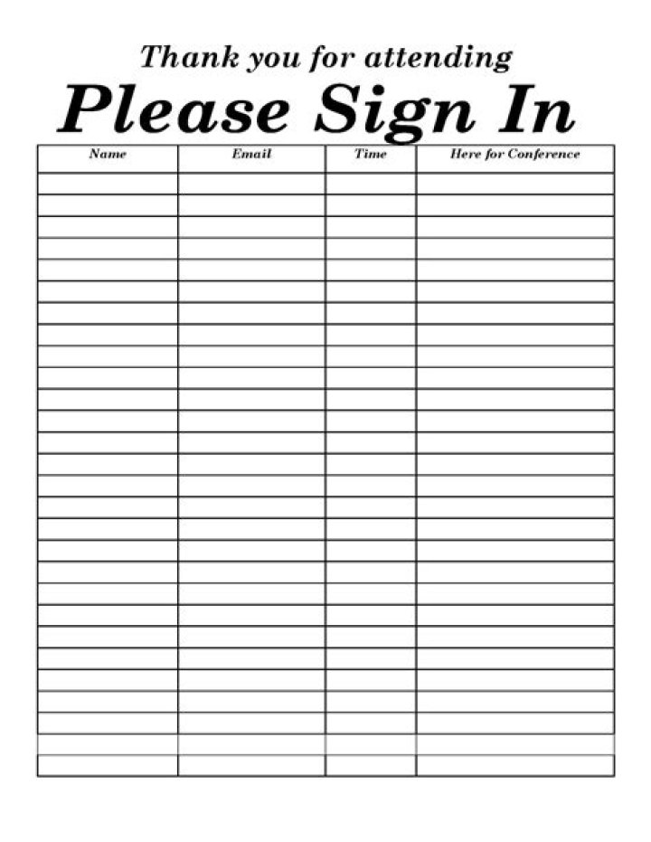 Sign In Sheets PDF – Download Official Attendance Forms