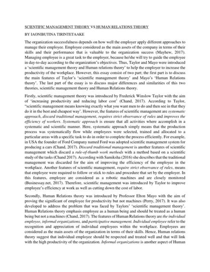Similarities Between Scientific Management and Human Relations: A Comparative Analysis PDF