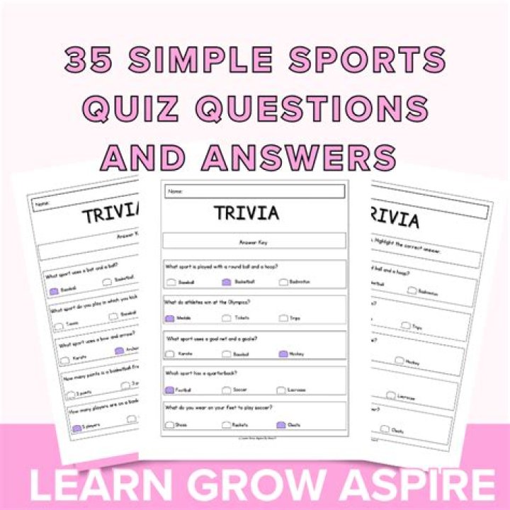 Simple Sports Quiz Questions and Answers PDF for Fun & Easy Learning