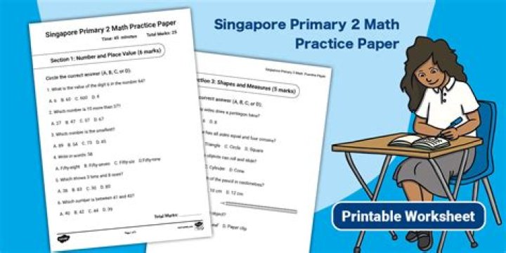 Singapore Primary 2 Maths Worksheets PDF – Download Free Printable PDFs