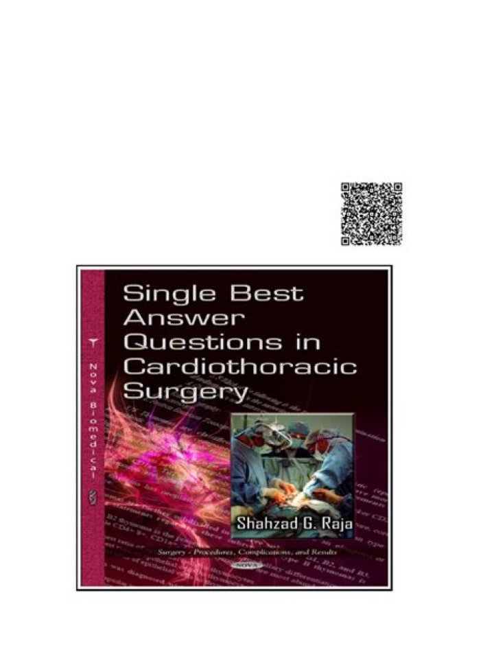 Single Best Answer Questions in Cardiothoracic Surgery PDF Guide