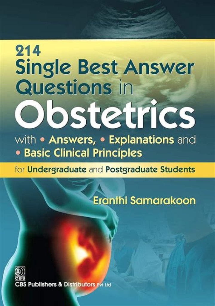 Single Best Answer Questions in Obstetrics and Gynaecology PDF