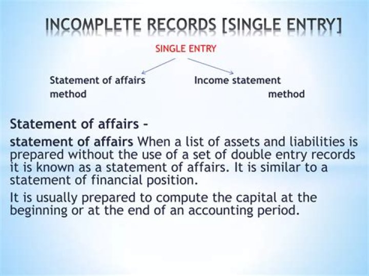 Single Entry & Incomplete Records Q&A PDF Guide