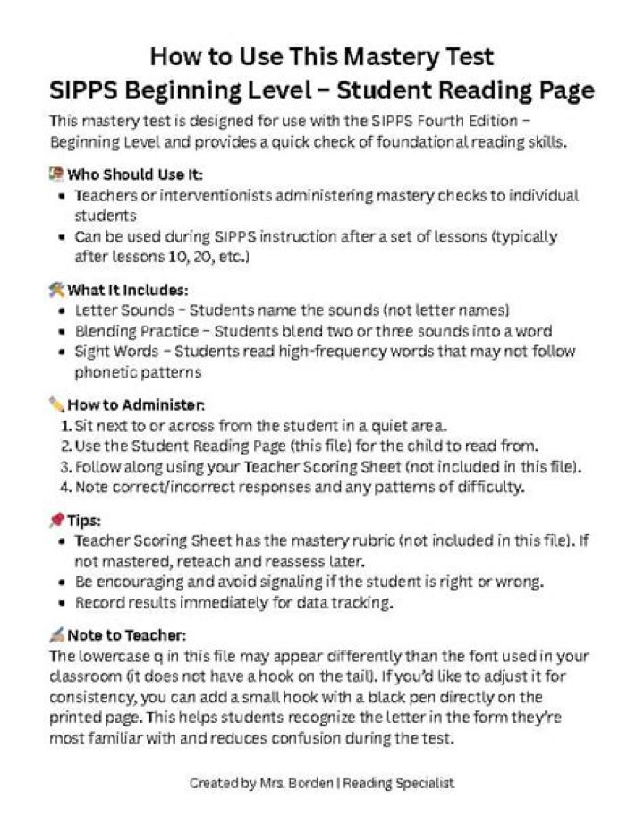 Sipps Mastery Tests PDF: Prove Your Expertise