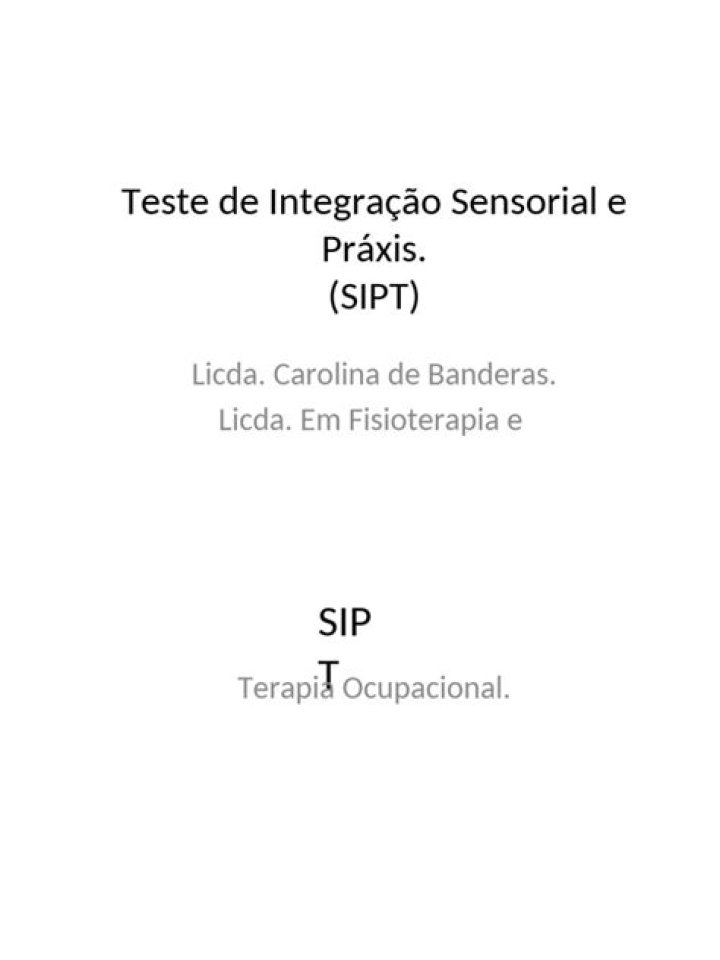 SIPT Test Integración Sensorial PDF: Guía Completa y Resultados