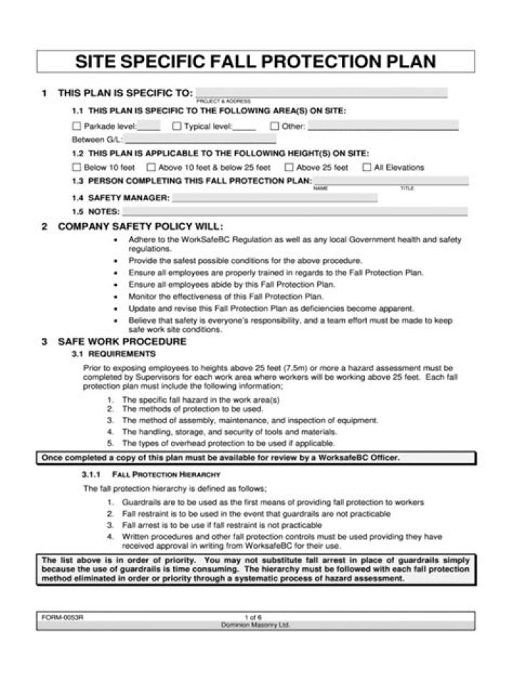 Site-Specific Fall Protection Plan PDF: Essential Safety Guide
