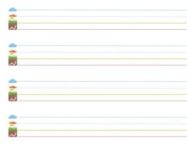 Sky Plane Grass Worm Line Pattern Paper PDF Tutorial
