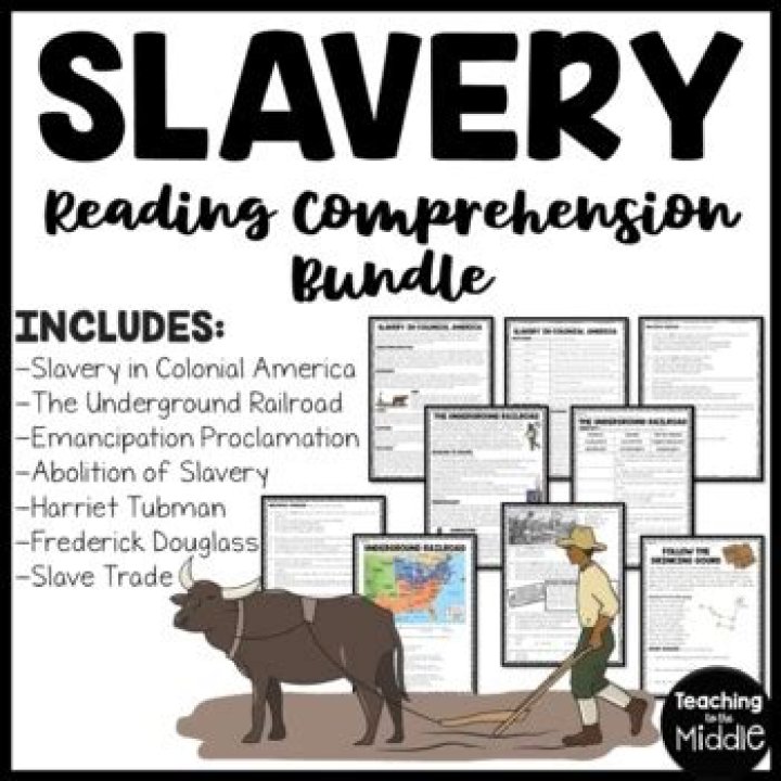 Free Slavery Reading Comprehension Worksheet PDF for Classroom Use