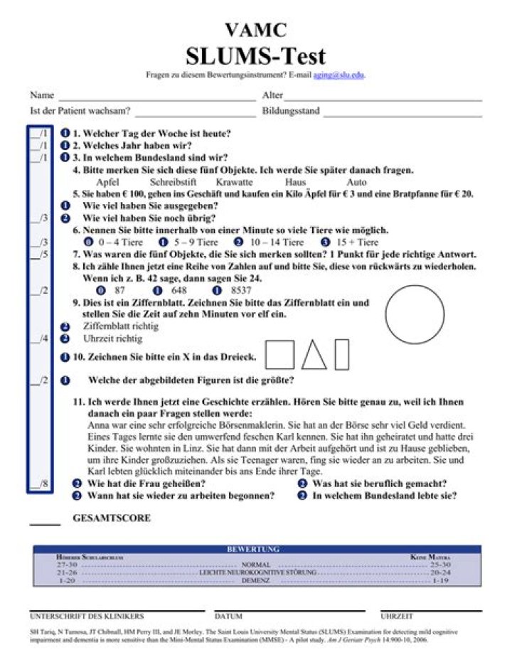 Free Slums Cognitive Test PDF: Assess Mental Skills & Awareness