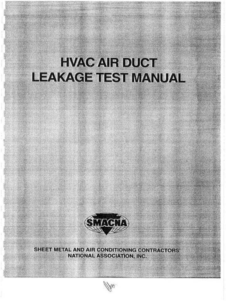 SMACNA Air Duct Leakage Test Manual PDF – Official Leak Detection Guide
