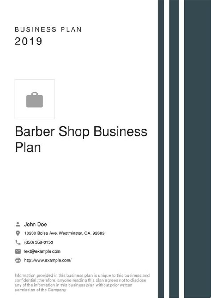 Small Barbershop Business Plan PDF: Step-by-Step Guide
