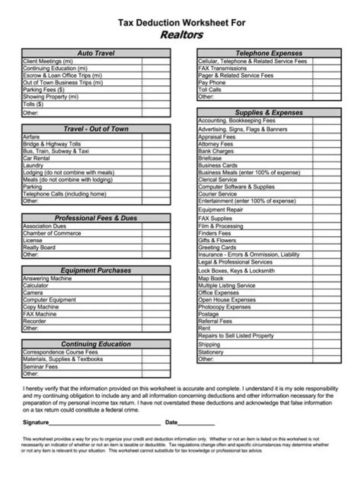 Small Business Tax Deductions Worksheet PDF – Save Money with Legit Deductions