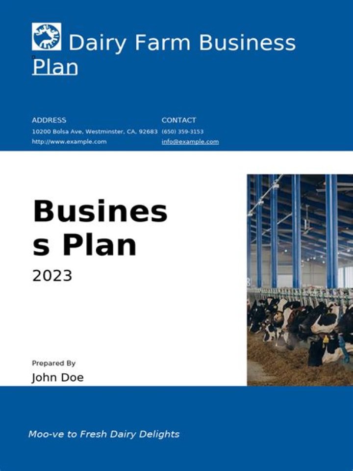 Small Dairy Farm Business Plan PDF: Step-by-Step Guide