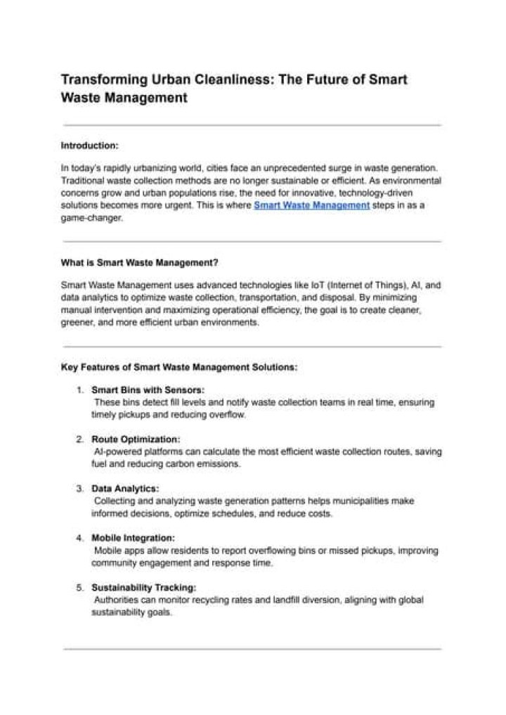 Smart Waste Management PDF: Optimize Recycling & Reduce Costs