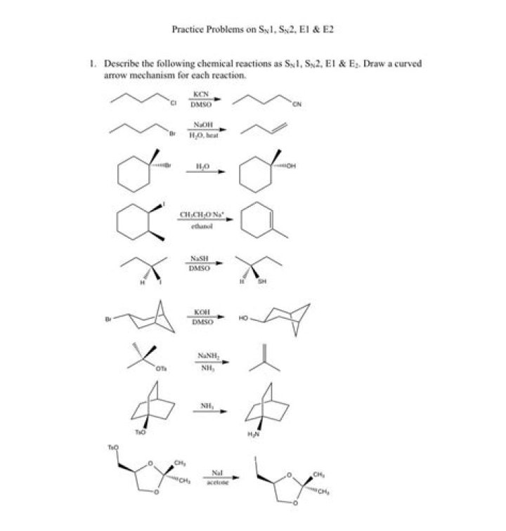 SN1 SN2 Practice Problems with Answers PDF – Master Organic Mechanisms