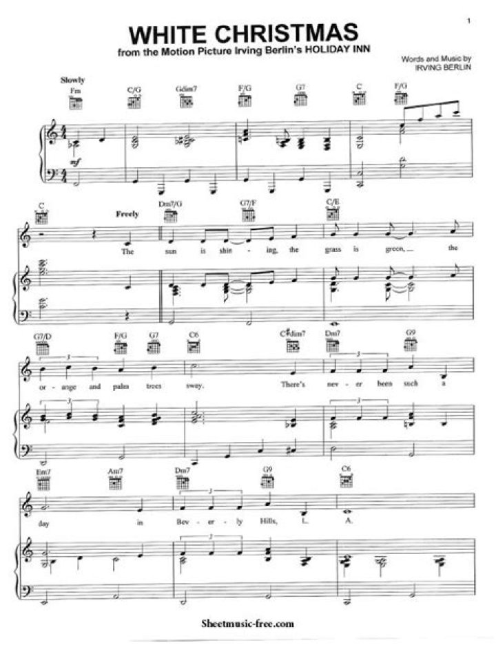 Snow White Christmas Sheet Music PDF for Instant Download