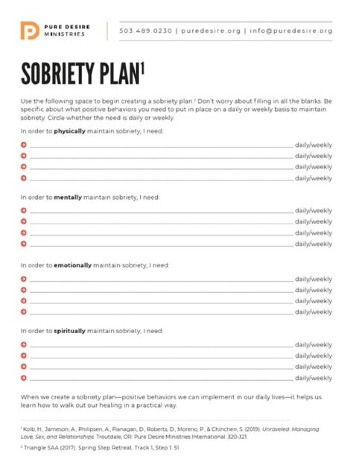 Free Sobriety Plan PDF: Step-by-Step Guide for Recovery
