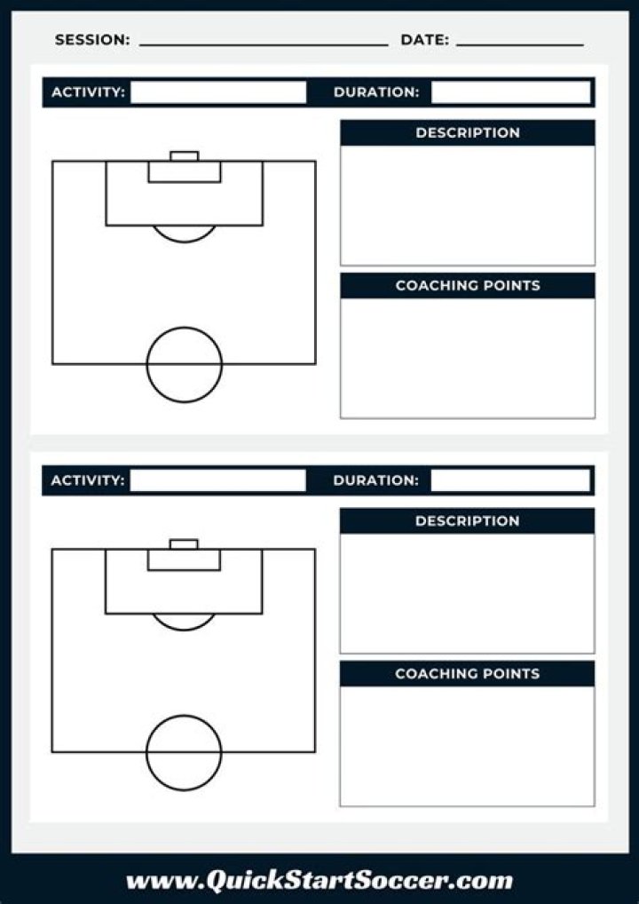 Soccer Training Session Plan Template PDF – Easy-to-Use Training Schedule