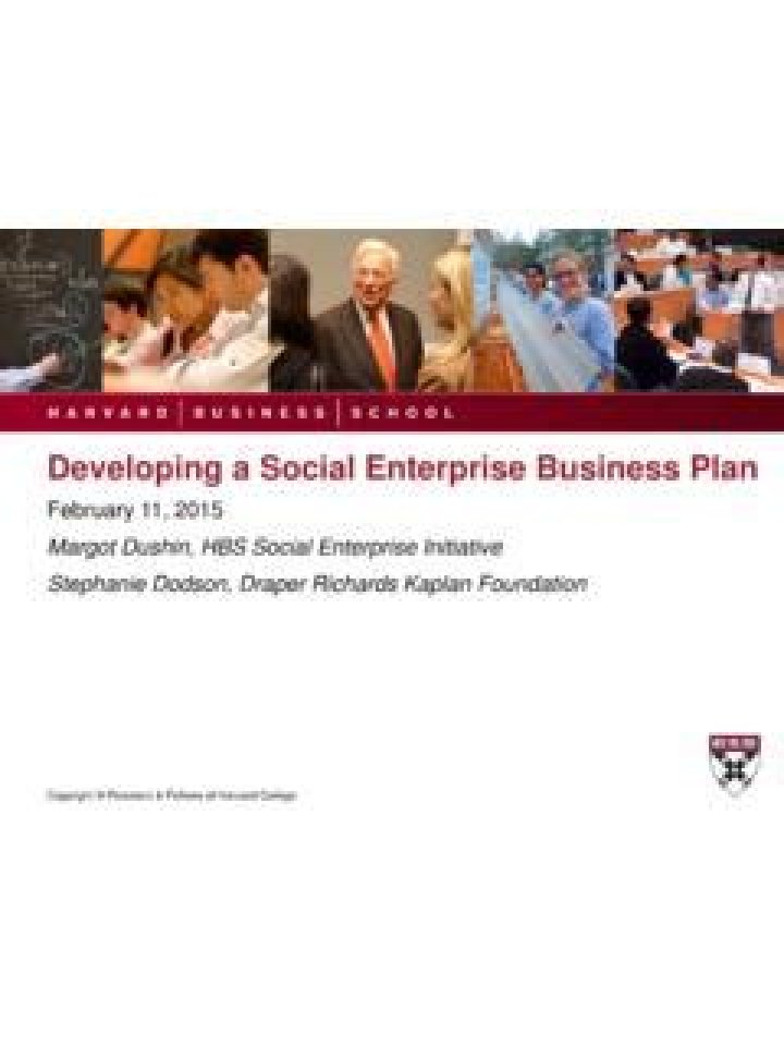 How to Write a Social Enterprise Business Plan PDF