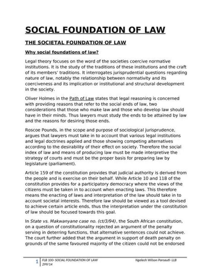 Social Foundations of Law: Questions & Answers PDF Guide