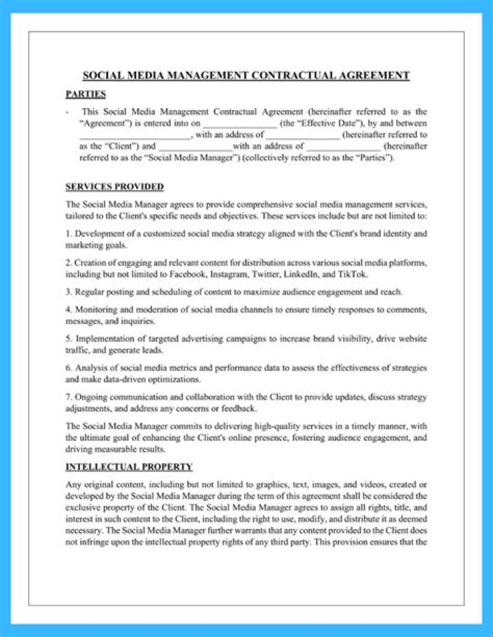 Free Social Media Management Contract PDF Download – Get Instant Access