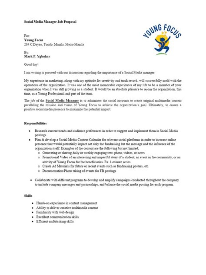Social Media Manager Proposal PDF Template – Professional & Customizable