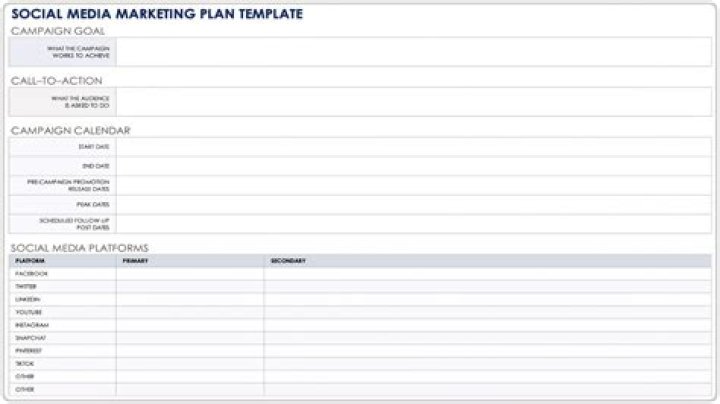 Social Media Marketing Plan Example PDF for Instant Success