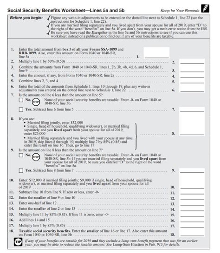 2024 Social Security Benefits Worksheet PDF for Easy Claims