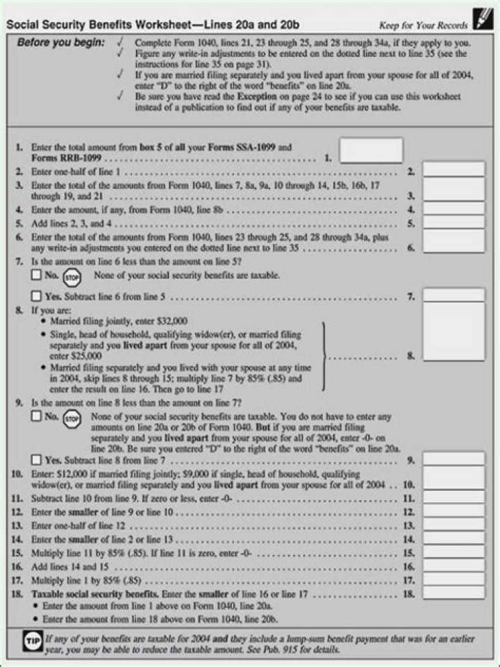 2024 Social Security Benefits Worksheet: PDF for Easy Claims