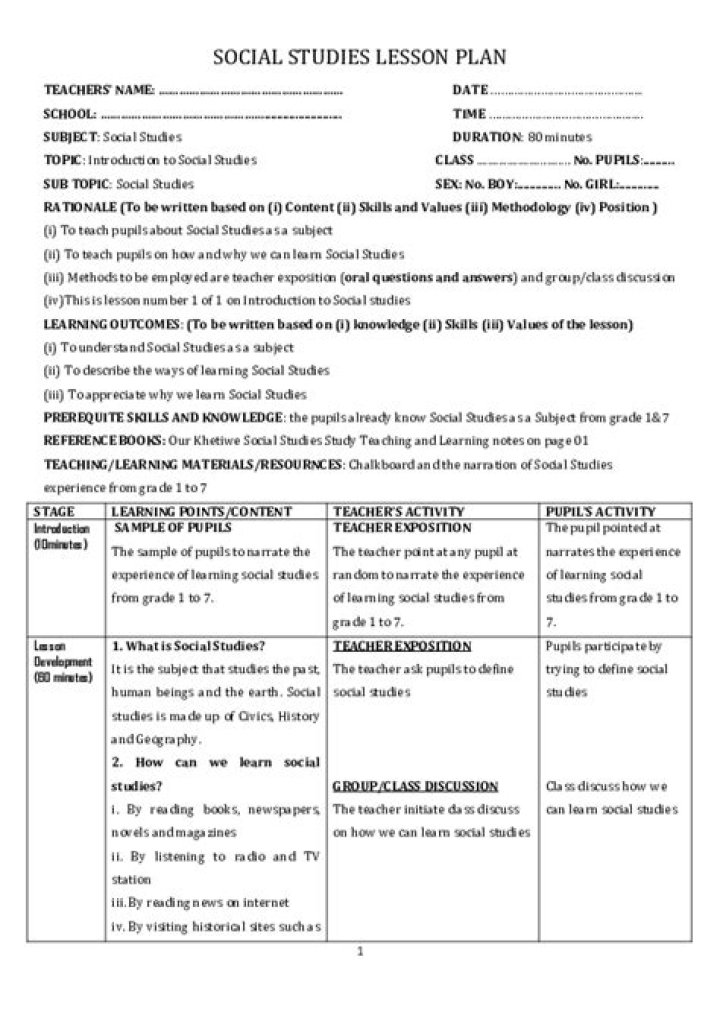 Free Social Studies Lesson Plans PDF – Download Ready-to-Use Classroom Resources